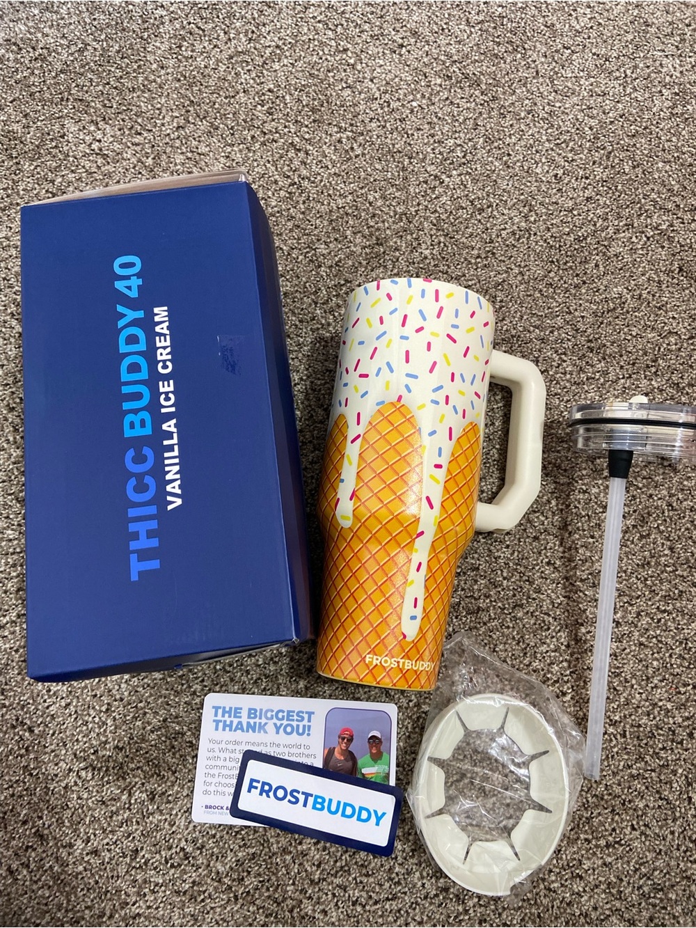 NWT Frost Buddy Ice Cream Cone Travel Mug